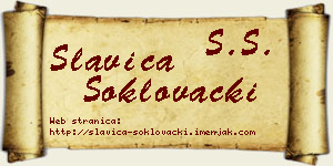Slavica Šoklovački vizit kartica